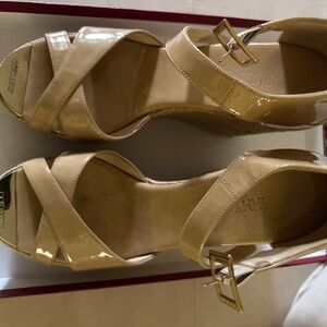 Jimmy choo Espadrilles wedges patent beige